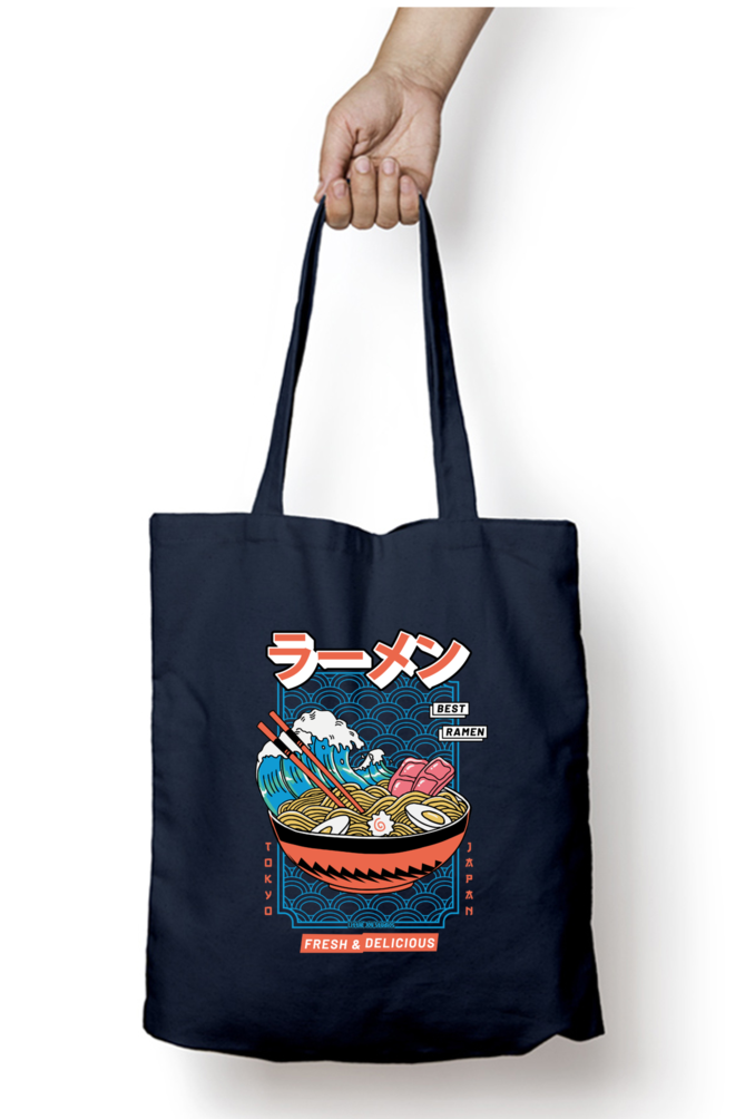 Ramen Art Tote Bag with Zipper