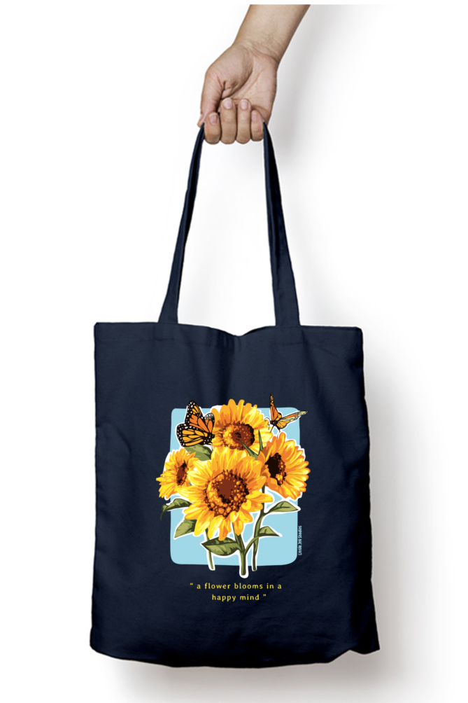 Artistic Tote Bag with Zipper