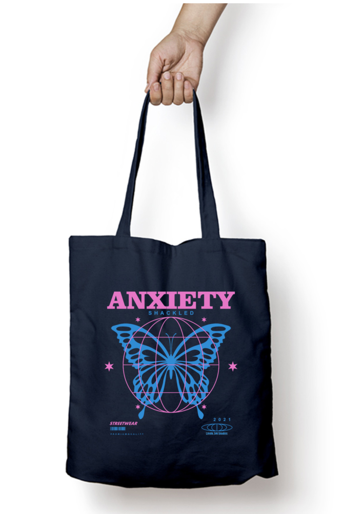 Anxiety Art Tote Bag with Zipper