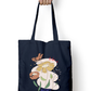 Floral Art Tote Bag with Zipper