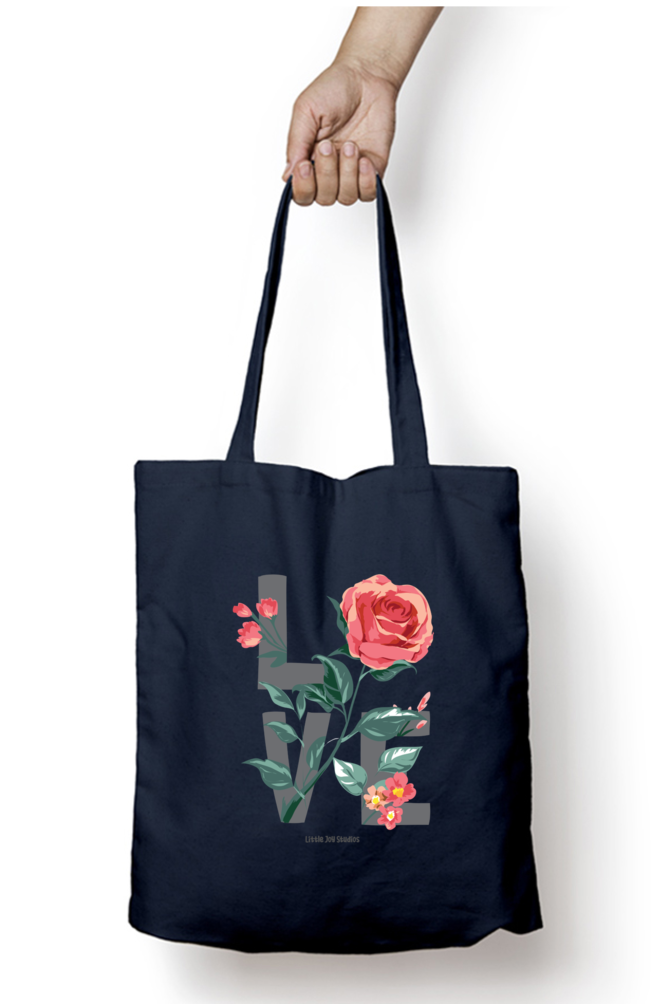 Love Typo - Zipper Tote Bag