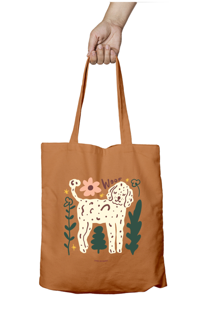 Dog Art Tote Bag with Zipper