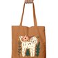 Dog Art Tote Bag with Zipper