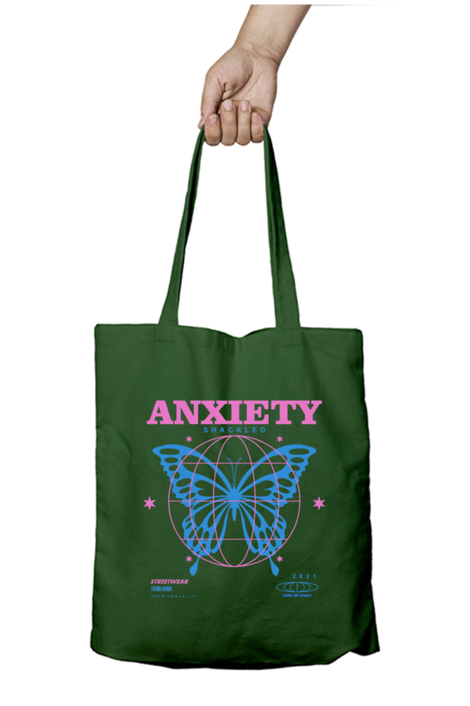 Anxiety Art Tote Bag with Zipper