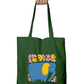 Artistic Tote Bag with Zipper