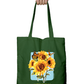 Artistic Tote Bag with Zipper