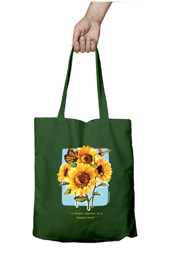 Artistic Tote Bag with Zipper