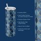 Zellige | Moroccan Mosaic Art fusion with Mughal Patterns Art | Tumbler | 600ml