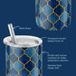 Zellige | Moroccan Mosaic Art fusion with Mughal Patterns Art | Tumbler | 600ml