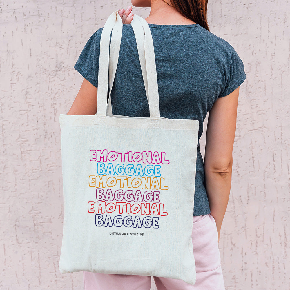 Emotional Baggage - Typography | Tote Bag, Non Zipped