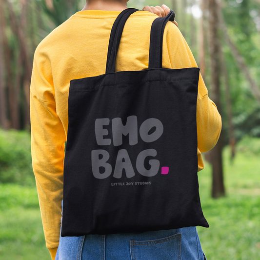 Emo Bag - Typography | Tote Bag with Zipper