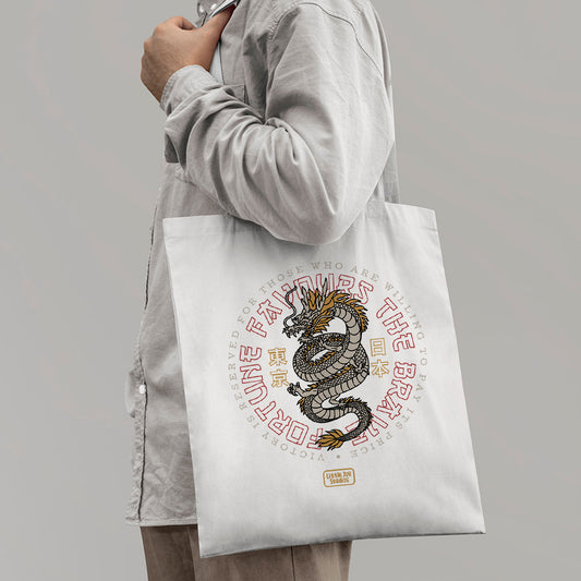 Fortune Fevours The Brave - Tote Bag with Zipper