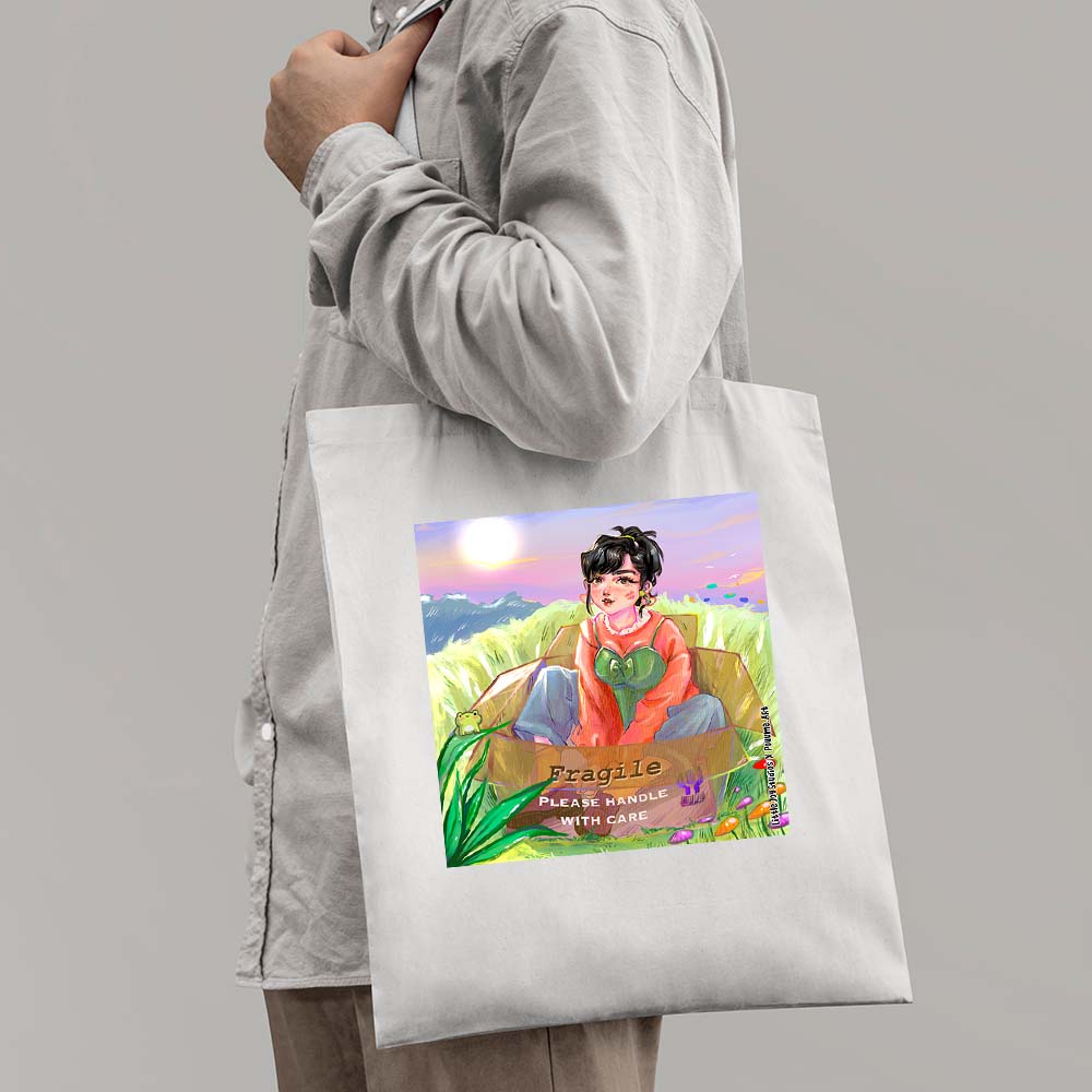 Fragile Art Tote by Pouume.Art