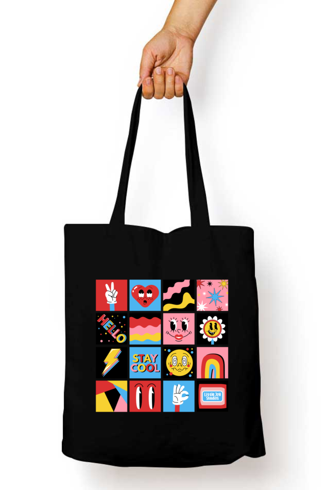 Stay Cool - Typography Tote Bag with Zipper