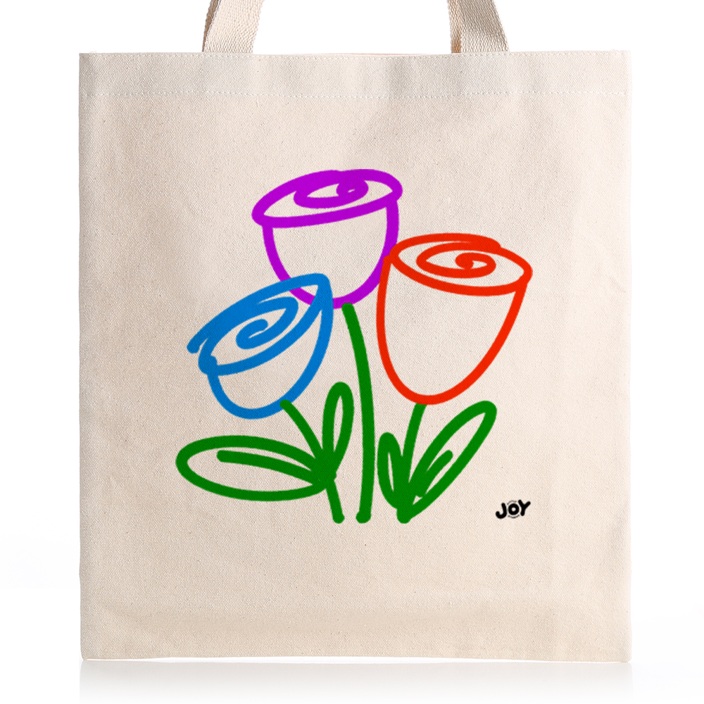 Flower - Colourfull line art illustration Tote Bag