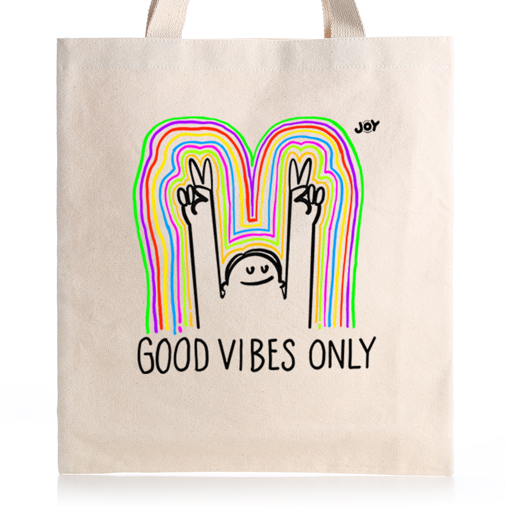 Good Vibes Only - Doodle Art Tote Bag