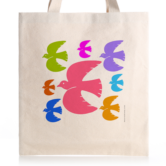 Free Flying Birds Pattern Tote Bag