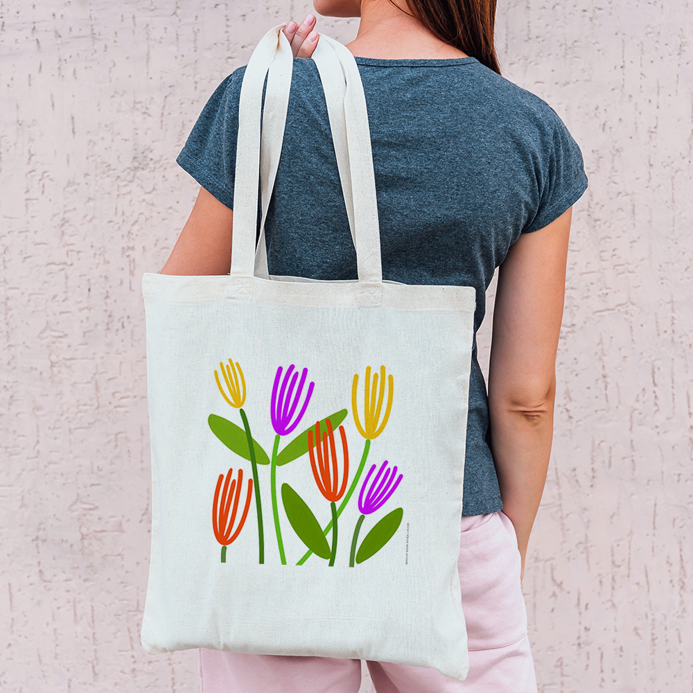 Flower Patterns Tote Bag