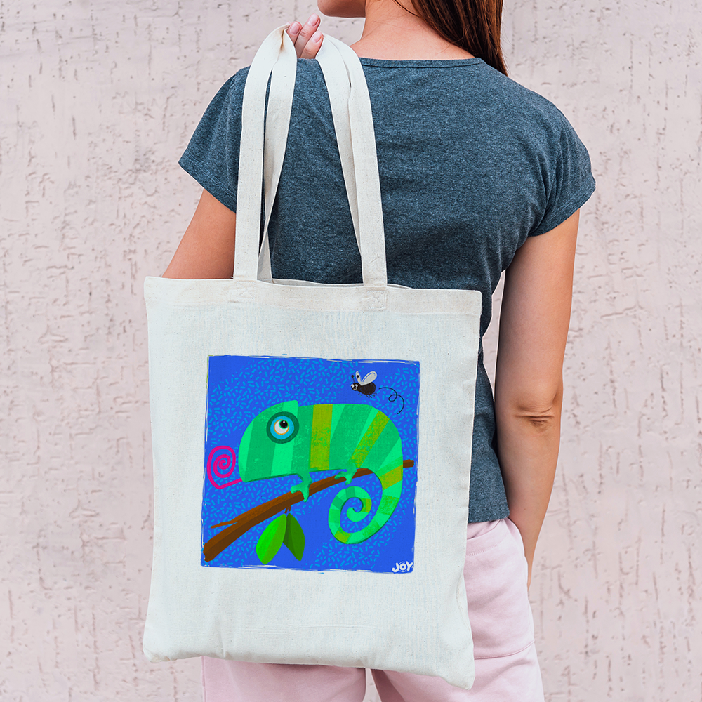 Chameleon Art Tote Bag