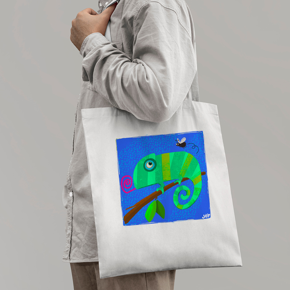 Chameleon Art Tote Bag