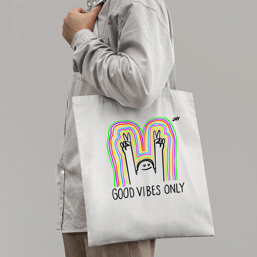 Good Vibes Only - Doodle Art Tote Bag