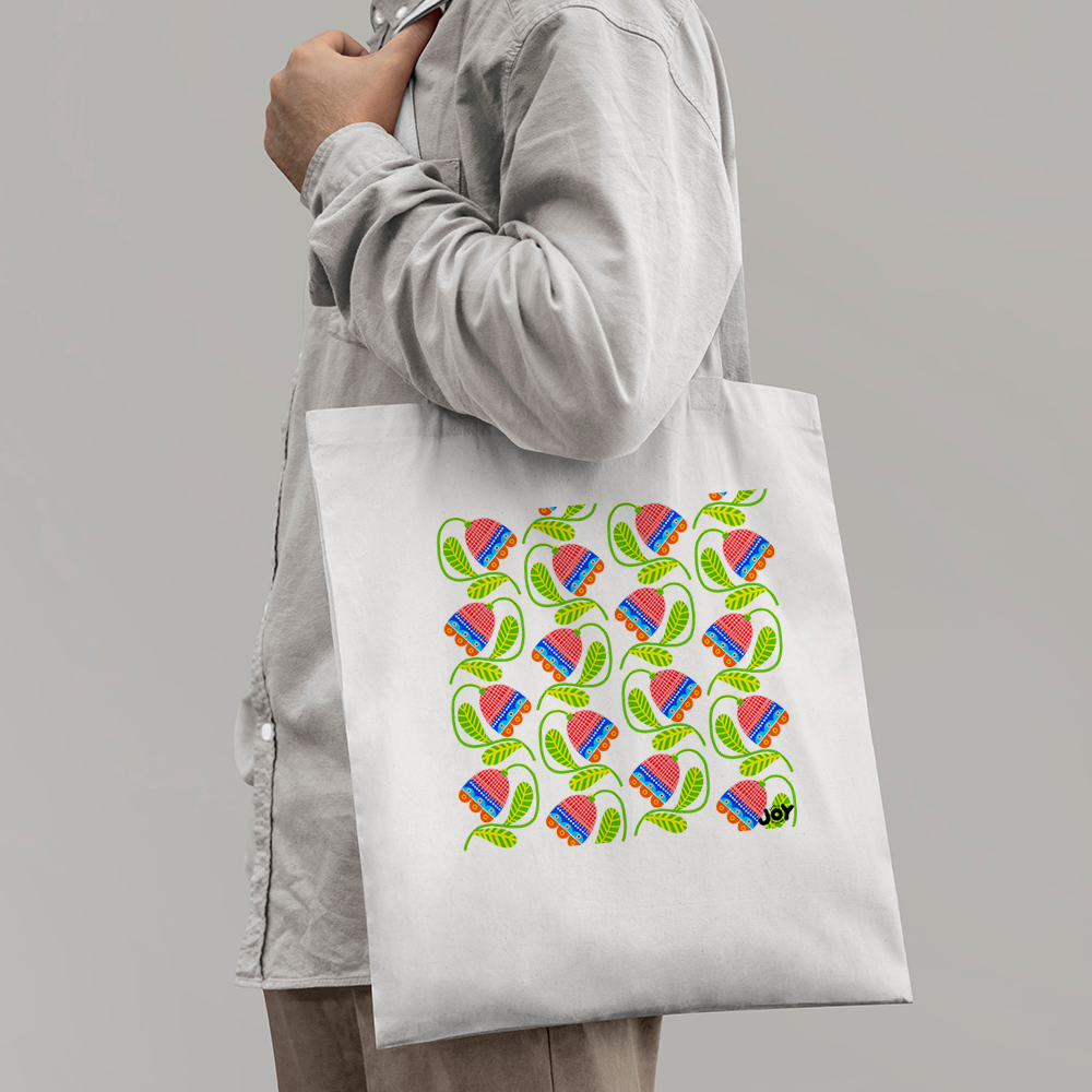 Wild Flower Patterns Tote Bag