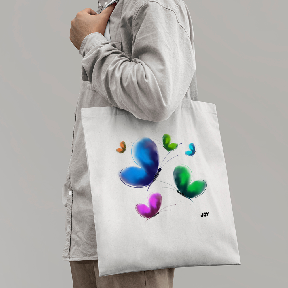 Colourful Butterfly Art Tote Bag