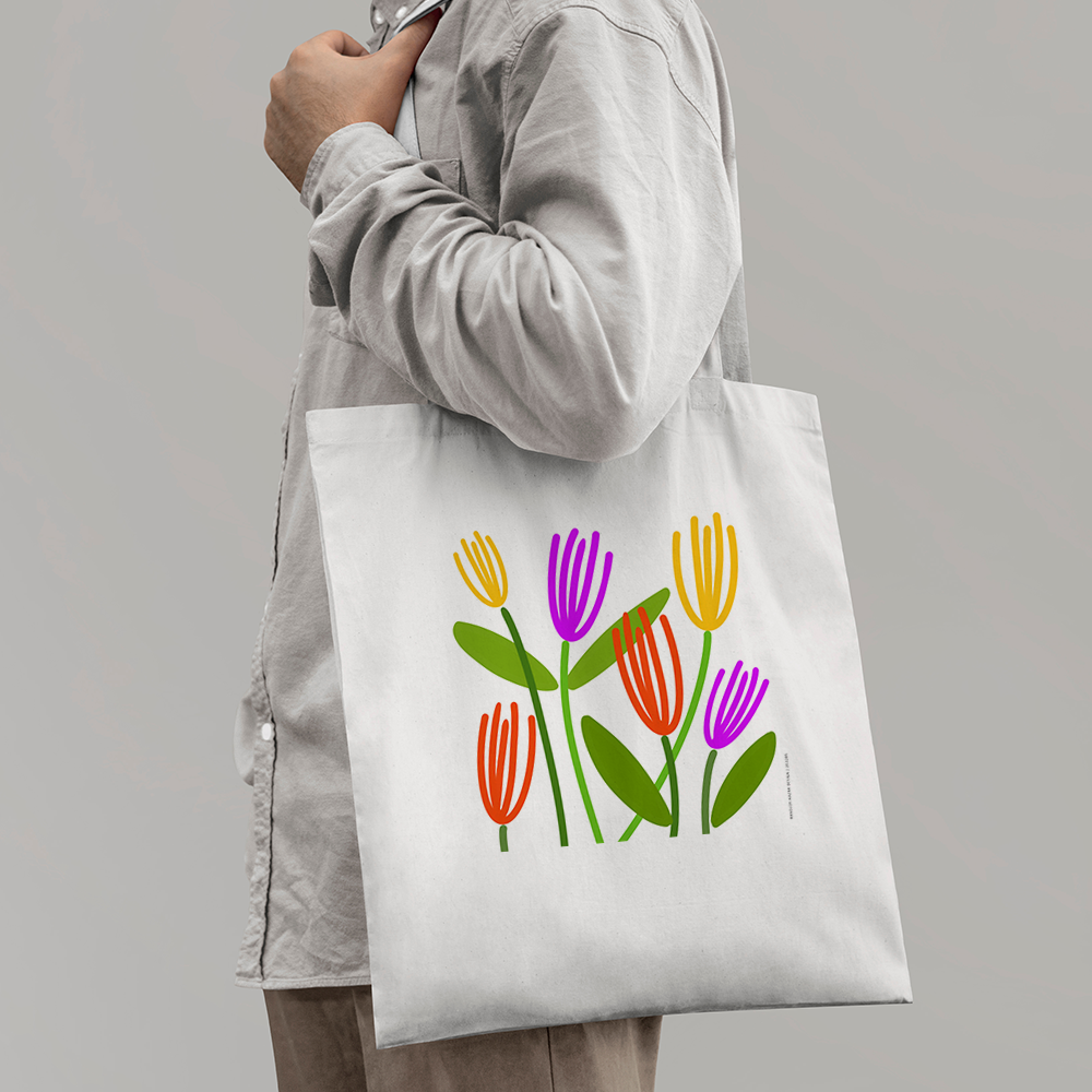 Flower Patterns Tote Bag